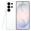 Samsung Galaxy S26 Ultra en color blanco, vista frontal y trasera con S Pen