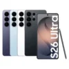 Samsung Galaxy S26 Ultra en colores violeta, azul, blanco, plata y negro